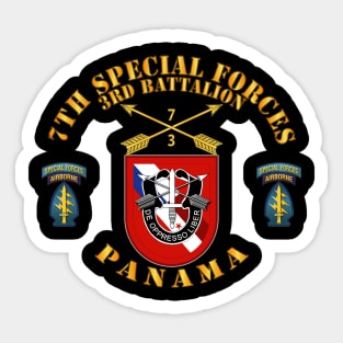 3rd Bn, 7th Special Forces Panama w Flash - SSI Sticker